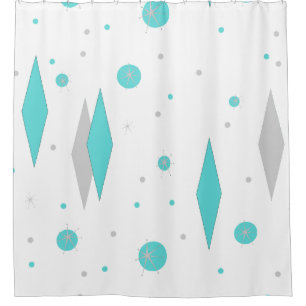 Retro Turquoise Diamond & Starburst 