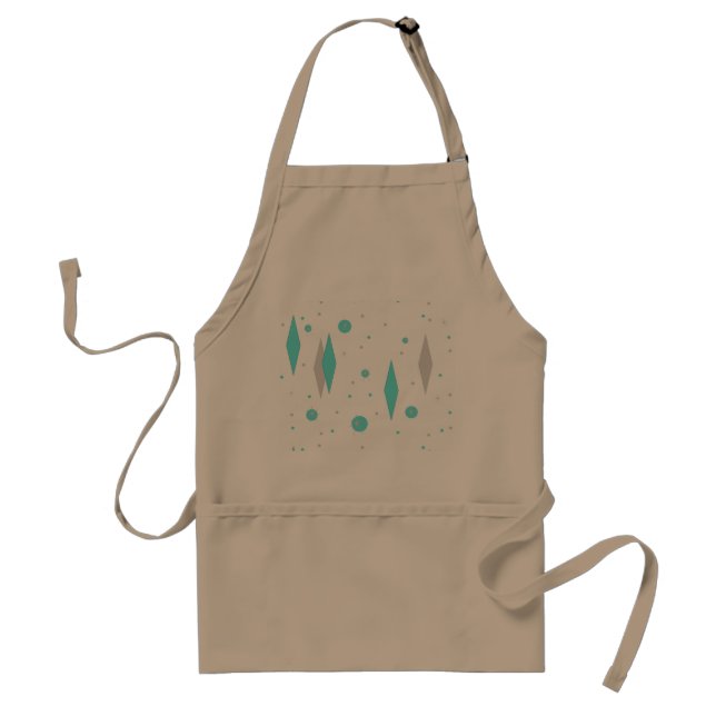 Retro Turquoise Diamond  & Starburst Apron (Front)