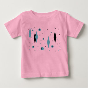 Retro Turquoise Diamonds Starbursts Tutu Bodysuit