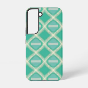 Retro Turquoise Lattice with Modern Stripe Samsung Galaxy Case