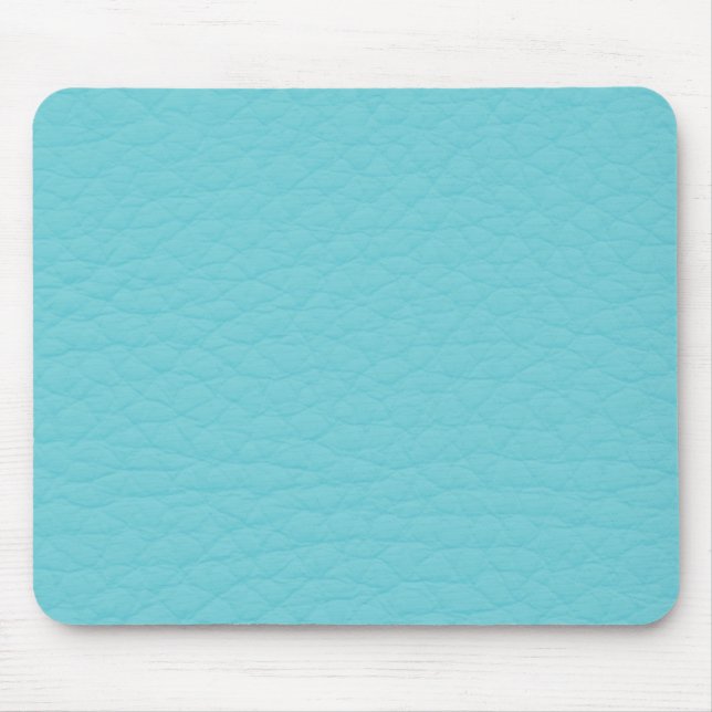 Retro Turquoise Teal Leather Custom Mouse Pad (Front)