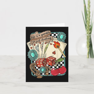 Retro Turquoise Western Wild West Cowboy Cowgirl  Card