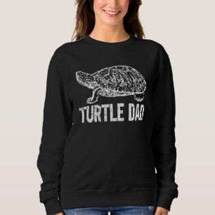 Retro Turtle Dad Turtle Daddy Tortoise Lover Fathe Sweatshirt