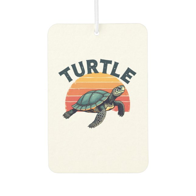 Retro Turtle T-Shirt Air Freshener (Front)