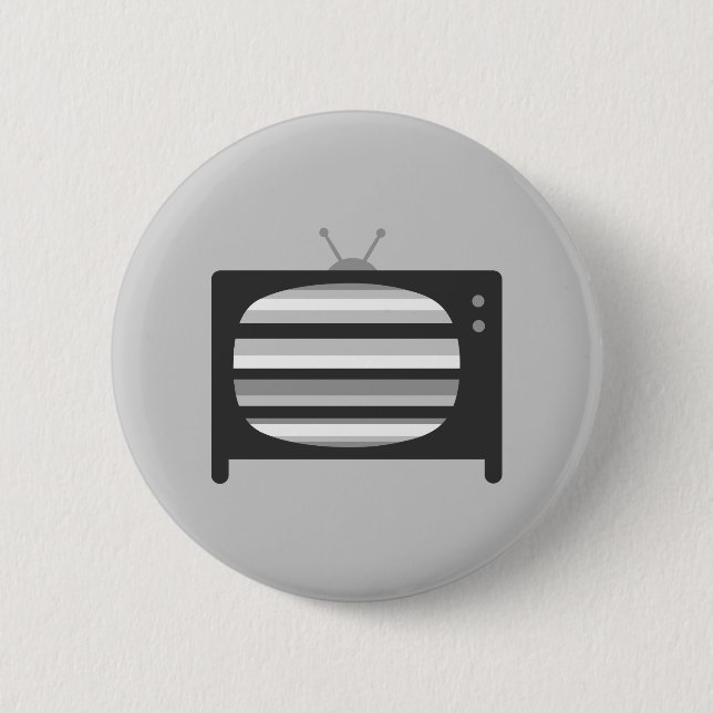 Retro TV 2 Inch Round Button (Front)
