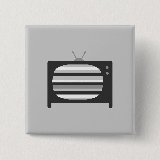 Retro TV 2 Inch Square Button (Front)