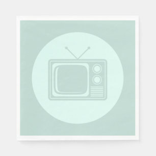 Retro TV CUSTOM COLOR Classic Television Napkin