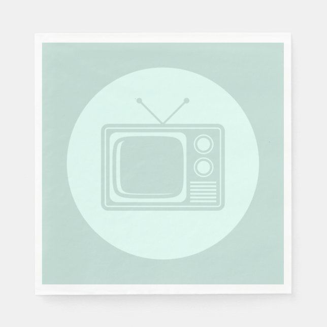 Retro TV CUSTOM COLOR Classic Television Napkin (Front)
