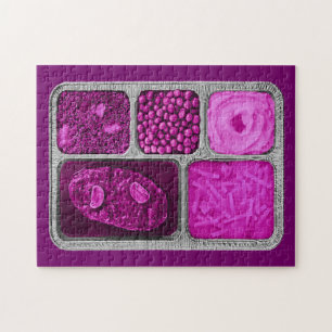 Retro TV Dinner in Pink Jigsaw Puzzle