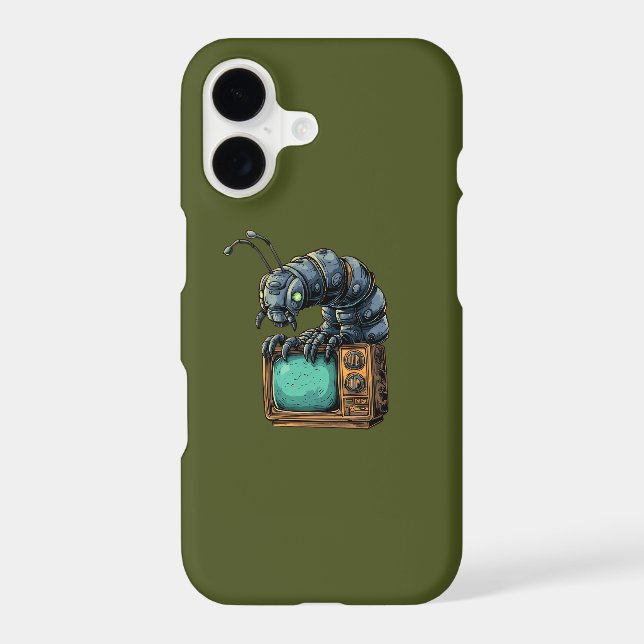 Retro TV Mechanical Insect Phone Case (Back)