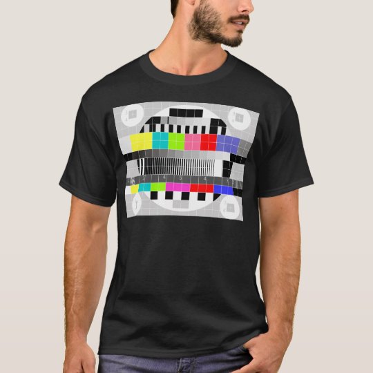 Retro TV multicolor signal test pattern T-Shirt