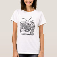 Retro TV No Signal Cats