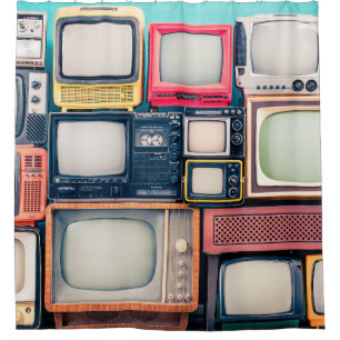 Retro TV receivers set from circa 60s, 70s and 80s