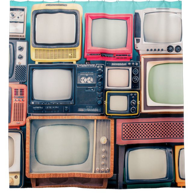 Retro TV receivers set from circa 60s, 70s and 80s (Front)