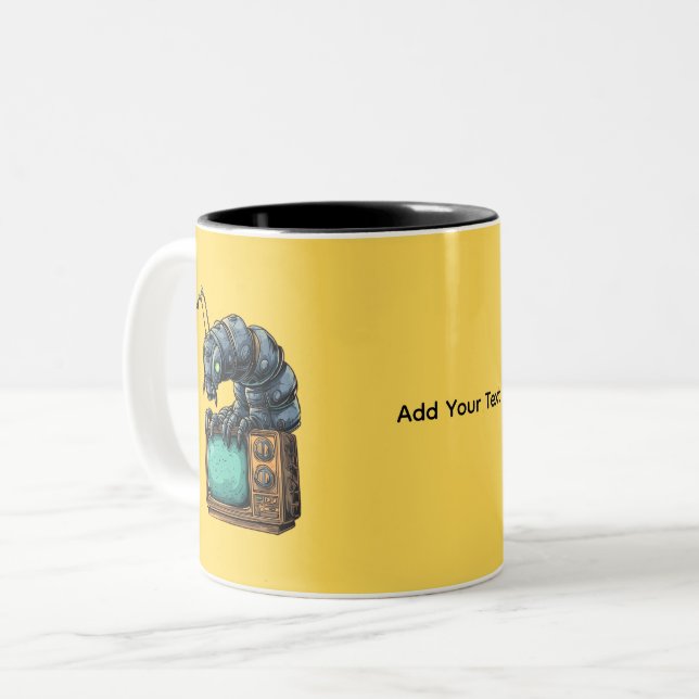 Retro TV Sci-Fi Bug Mug (Front Left)