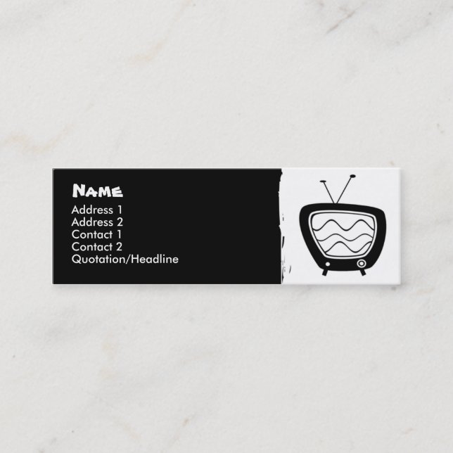 Retro TV Skinny Profile Cards (Front)