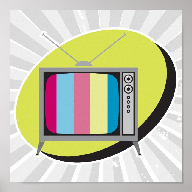 retro tv television poster (Front)