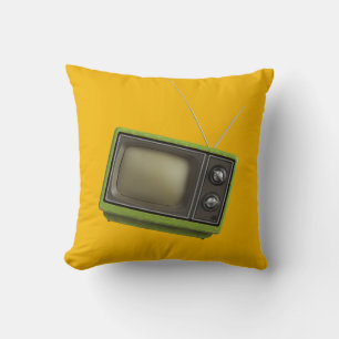 Retro TV Throw Pillow
