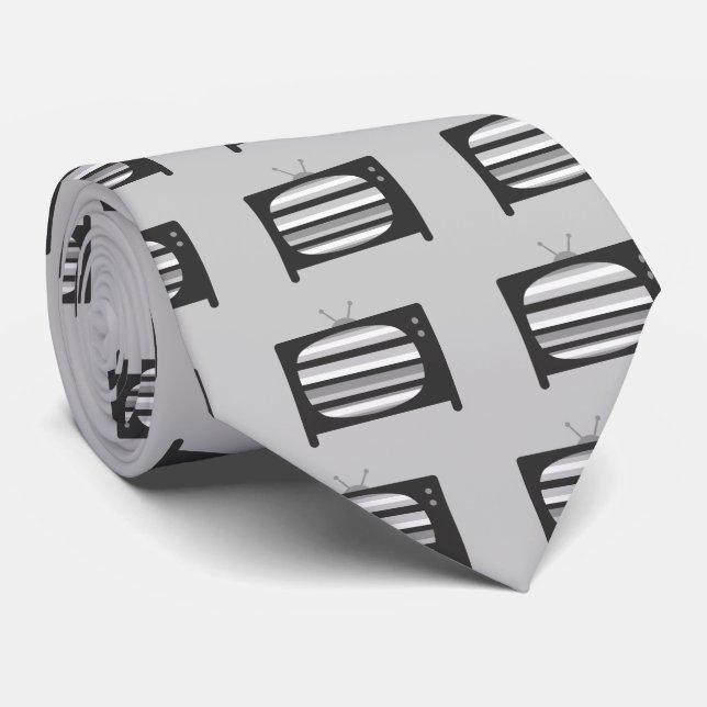 Retro TV Tie (Rolled)