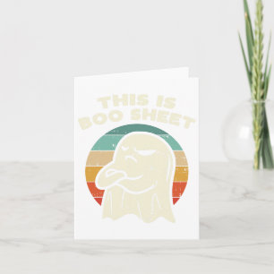 Retro Twas The Carbs M'lord Funny Fat Ghost Spooky Card