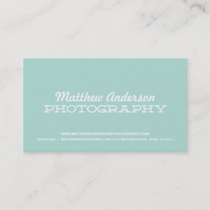 RETRO TYPE PHOTOGRAPHY BUSINESS CARD