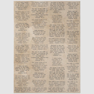 Retro Typewriter Bible Psalm Verses for Journals  Tissue Paper