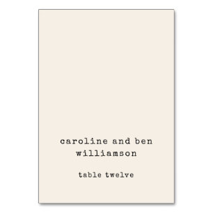 Retro Typewriter Ivory Custom Wedding Escort Card
