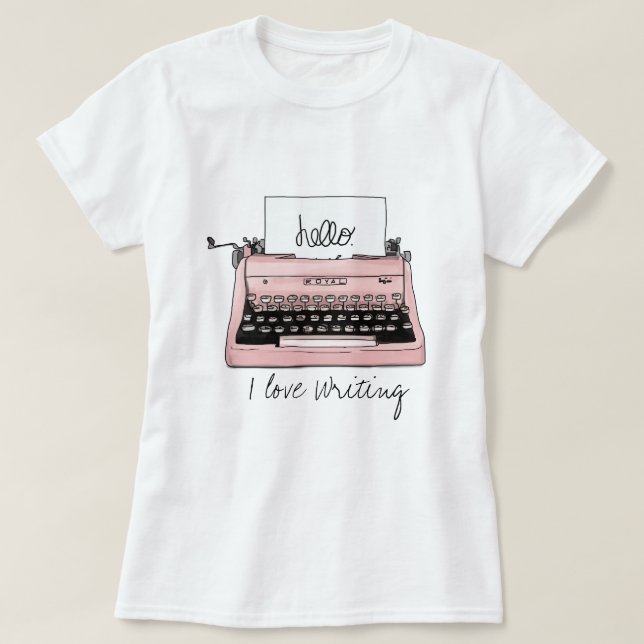 Retro Typewriter T-Shirt (Design Front)