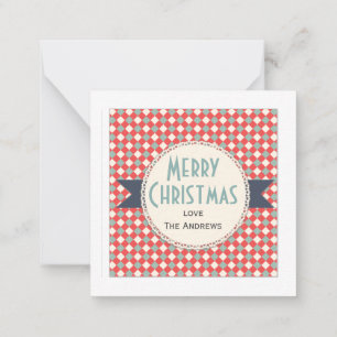 Retro Typography and Pattern Happy Holidays Card