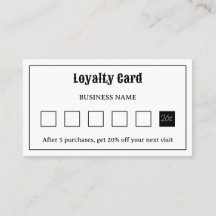 Retro Typography Logo Loyalty Card