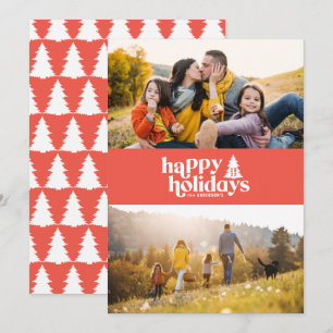 Retro typography modern 1 photo holiday Christmas