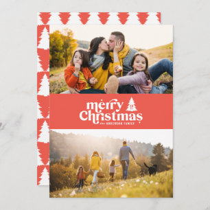 Retro typography modern photo holiday christmas