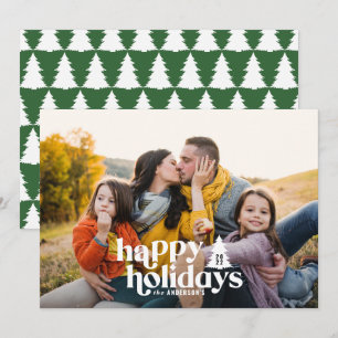 Retro typography modern photo holiday christmas
