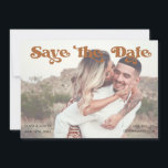 Retro Typography Photo Save the Date Invitation<br><div class="desc">Retro Typography Photo Save the Date Invitation</div>