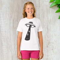 Retro UFO Abduction Graphic Alien Sci-Fi
