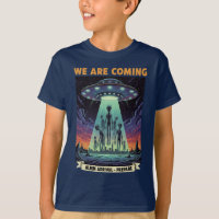 Retro UFO Alien Invasion Sci-Fi Arrival Kids'