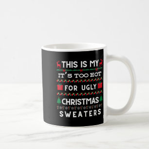 Retro Ugly Christmas Sweater Candy Cane Tree Vibes Coffee Mug