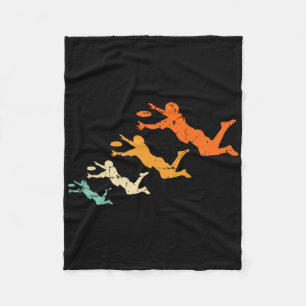 Retro Ultimate Frisbee Player Vintage Disc Ultimat Fleece Blanket