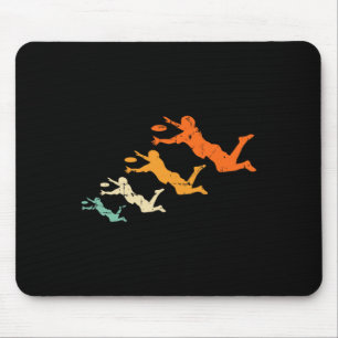 Retro Ultimate Frisbee Player Vintage Disc Ultimat Mouse Pad