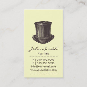 Retro Upper Class Top Hat Calling Card