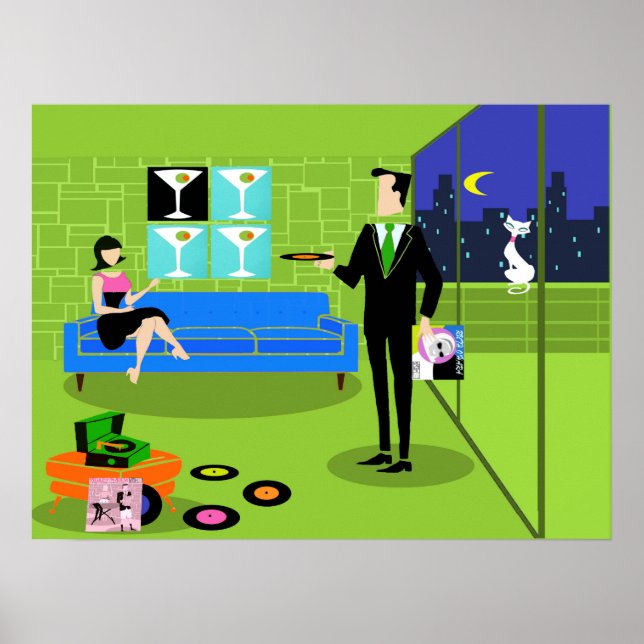 Retro Urban Couple Poster (Front)