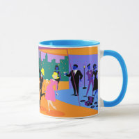 Retro Urban Rooftop Party Mug