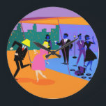 Retro Urban Rooftop Party Wall Clock<br><div class="desc">This Retro Urban Rooftop Party Wall Clock is intoxicating in its detail. The cartoon design features the type of wildly sophisticated cocktail party that is normally only seen in movies from the 1960s. There is a lot for the partygoers to take in. From the comfort of a penthouse apartment, guests...</div>