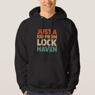 Retro Us City Just A Kid From Pennsylvania Lock Ha Hoodie