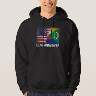 Retro Us Comoros Flag Best Mimi Ever  Mother's Day Hoodie