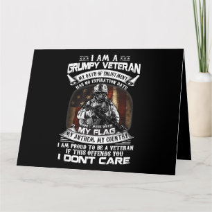 Retro US Flag Veteran Day Dont Mess With My Flag P Card