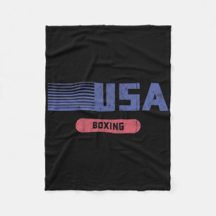 Retro Usa 2020 Team American Boxing Vintage Fleece Blanket