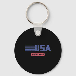 Retro Usa 2020 Team American Water Polo Vintage Keychain