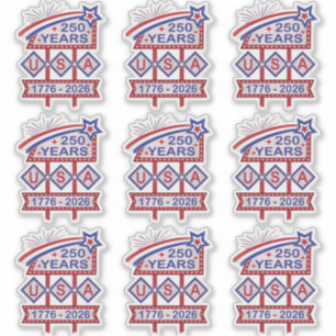 Retro USA 250th Anniversary Marquee Sign 1776-2026