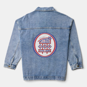 Retro USA 250th Anniversary Marquee Sign 1776-2026 Denim Jacket